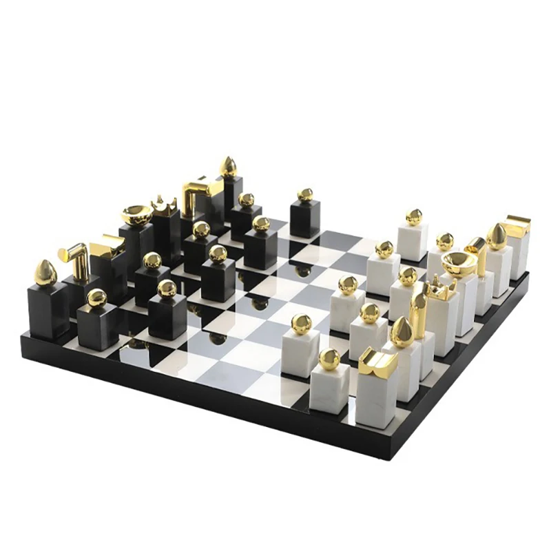 Portátil grandes jogos de xadrez peças de metal família mesa jogo