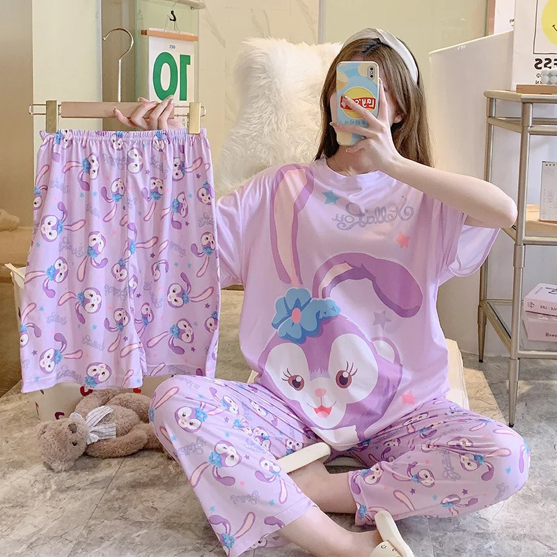 Sanrio Anime Olá Kitty Pijama Calças Bonito Loungewear Roupa de